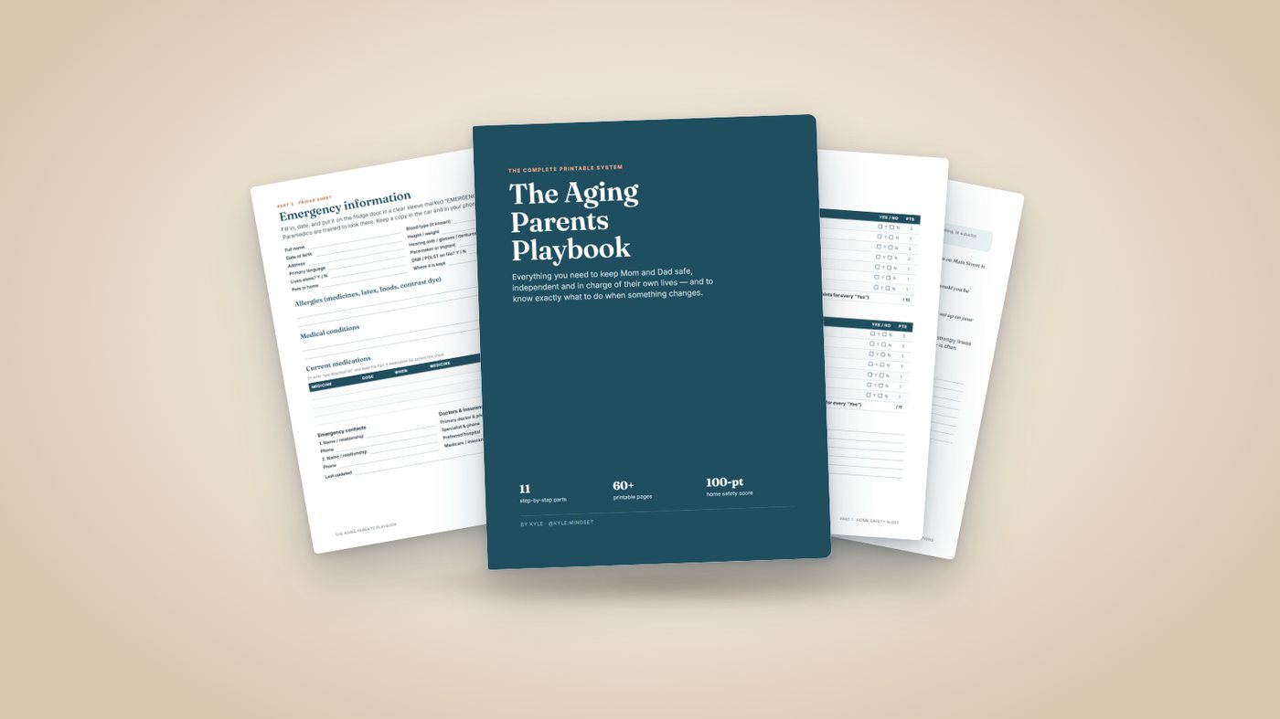 The Aging Parents Playbook printable pages